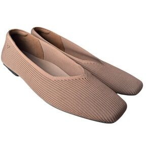 VIVAIA Square-Toe V-Cut Flats (Margot 2.0) size 45 color espresso.